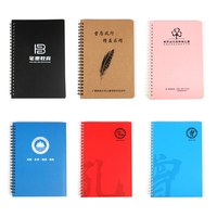 Cuaderno promocional de papel Kraft A6, Bloc de notas de estudiante de copia suave con logotipo personalizable, cuaderno imprimible de libro de bobina al por mayor