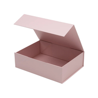 Boîte cadeau rigide magnétique rose avec nœud en satin pré-noué pour la Saint-Valentin, un anniversaire, un mariage, un cadeau ou un emballage de faveur