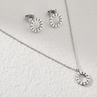 Conjunto de Joyería de Acero Inoxidable con Diseño de Oso Teddy, Collar y Aretes para Mujer, Joyería Sencilla, Regalo, Éxito de Ventas en Europa