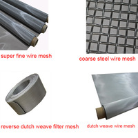Filtres en maille d'acier inoxydable de qualité alimentaire 25 73 80 200 1,4 mm 2,0 mm 6x6 12x12 18 Gauge 304 325 400 316L, feuille de fil de 10 microns