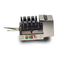 Connecteur Keystone et coupleur FTP Cat6A RJ45 8P8C entièrement blindés avec contacts en bronze phosphoreux plaqués or