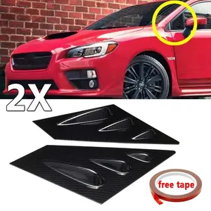 Carbon Fiber Look a Pair Car Front <b>Window</b> Louver Side <b>Vent</b> for Subaru WRX STI 2015 2016 2017 2018 <b>Window</b> Louver Scoop Cover <b>Vent</b> - Product Image 1
