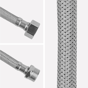 Raccord <span class=keywords><strong>d</strong></span>'extension en acier inoxydable Tuyau flexible en acier inoxydable 304 L7 Tuyau flexible pour <span class=keywords><strong>évier</strong></span> de cuisine de salle de bain chaud et froid - Product Image 6