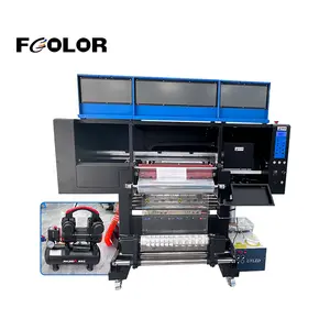 Fcolor-impresora con laminador para Epson i3200 Dtf, rollo a rollo, 60cm, AB, UV, Dtf