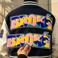 Patchs brodés en chenille 3D de haute qualité pour vestes universitaires, personnalisables, thermocollants ou à coudre, avec lettres et motifs