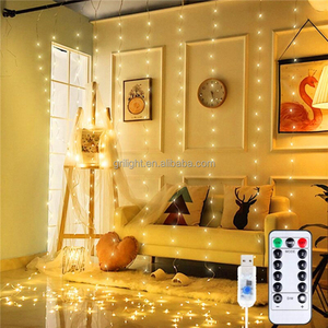 Rideau lumineux de Noël 3x3m avec télécommande - Product Image 1