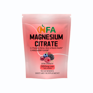 Gummies de citrate de magnésium à marque privée : favorisent la santé des nerfs et des os, supplément de magnésium saveur fruits rouges mélangés - Product Image 1
