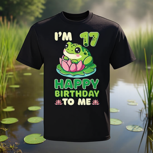 T-shirt pour le 17e anniversaire de Frog, motif Lily Pad, cadeau pour les adolescents amoureux de la nature - Product Image 3