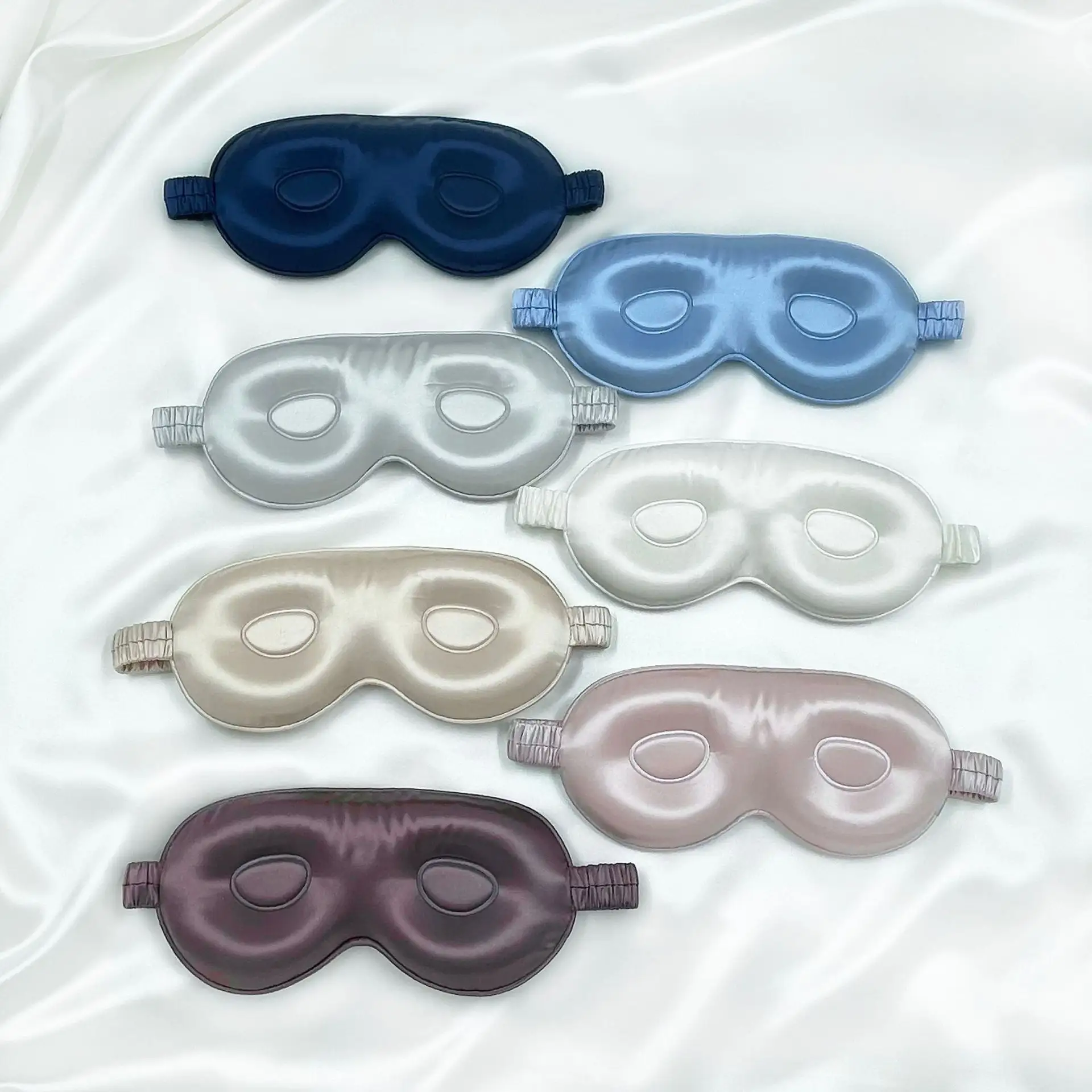 New Arrival Custom Logo Label Mulberry Sleepmask Eyemask Silk 3d Eye Mask