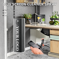 Nouveautés tendance 2025 - Vaporisateur nettoyant pour écran LCD en microfibre portable avec logo personnalisé, gadget tendance pour nettoyer les écrans d'ordinateur