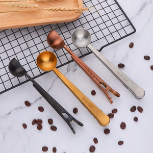 Bán buôn 15ml 304 thép không gỉ Scoop muỗng canh protein Bột Cà Phê Đo muỗng với niêm phong túi Clip - Product Image 2