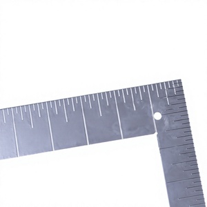 Règle triangulaire en aluminium de 5 pouces, outil de dessin industriel robuste, instrument de mesure d'angle droit en métal - Product Image 1