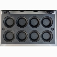 HT-12B peralatan dapur industri pembuat wafel Mini anti-lengket komersial 8 buah untuk hotel dan restoran