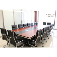 Table de réunion de bureau longue avec chaises pour usage commercial, hôtel, école, bureau à domicile - Fabriquée sur mesure