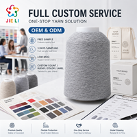 Hilo de Algodón y Cachemira 28NM/2, 95% Algodón de Fibra Larga, 5% Cachemira, Hilo de Tejer de Lujo para Suéteres de Invierno, Color Personalizado, Suministro de Fábrica