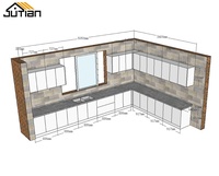 Meuble de cuisine en bois blanc Shaker à prix d'usine pour une vie durable en copropriété ou en appartement