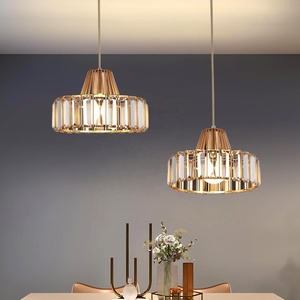 Lustre de table à manger en cristal créatif et moderne petite lampe suspendue pour éclairage déco d'hôtel et de restaurant - Product Image 1