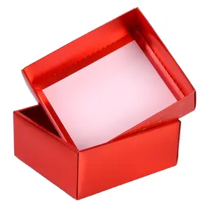 カスタム空の結婚披露宴の好意小さな甘いキャンディーギフトボックス赤いクリスマス装飾クラッカー食品紙包装箱蓋付き