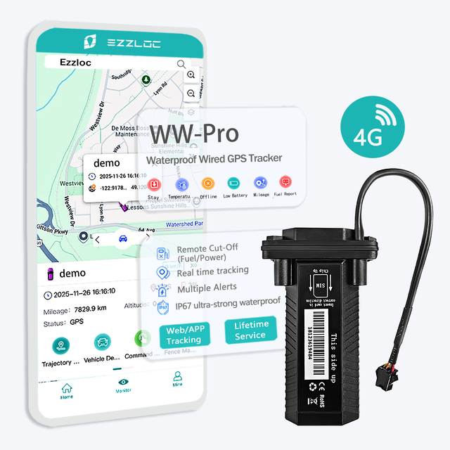 Commercial Loan Car IP67 Waterproof 4G GPS Tracker for Motorcycle & Scooter with Free Tracking Platform