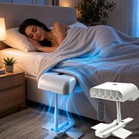 Sistem Pendingin Kipas Tempat Tidur Midnight Fantail, Kipas Tempat Tidur Tanpa Kabel di Bawah Sprei untuk Pengguna yang Mudah Panas Saat Tidur dan Mengalami Keringat Malam dengan Sertifikat CE