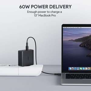 <span class=keywords><strong>AUKEY</strong></span> PA-D5 – chargeur mural PD à double Port, prise ue, Charge rapide, Station de Charge rapide pour téléphone Macbook, 63W - Product Image 2