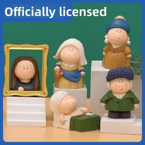 Boîte Mystère Demi-Lune Géante : Figurine d'Artiste Obèse, Statue de Chef-d'œuvre de Peinture Célèbre, Décoration Créative de Bureau - Product Image 3