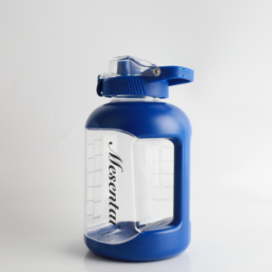 Botella de Agua Deportiva de Plástico Tritan de 88 oz con Marcador de Tiempo, Asa y Pajita, Ecológica, Color Azul Marino Sólido, para Adultos - Product Image 5