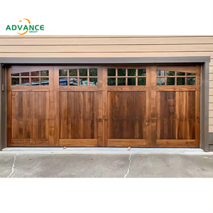 <span class=keywords><strong>Porte</strong></span> de garage sectionnelle en bois massif personnalisée avec finition en bois brûlé pour villas - Product Image 1