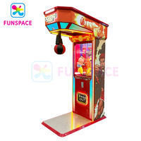 Funspace Usine Prix monnayeur Cadeau Boxe Poinçonnage Jeu Machine Équipement Arcade Sport Amusement avec Ticker Rachat