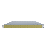 Panneau sandwich en laine de roche ignifuge écologique haute densité pour isolation thermique des bâtiments industriels, murs extérieurs et toitures d'entrepôts
