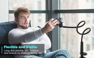 Soporte Flexible para Tablet con Cuello de Cisne Giratorio 360°, Brazo Largo de Plástico, Apto para iPhone y iPad - Product Image 2