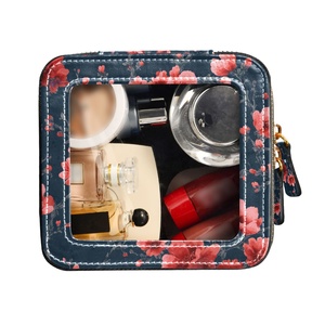 กระเป๋าเครื่องสำอางใสลายดอกซากุระฮาวายแบบพกพา - Product Image 2