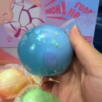 Nouvelle boîte mystère de balles squishy en slime cristallin à coque croustillante, jouet anti-stress à rebond lent ASMR