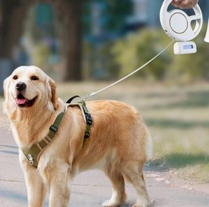 KingHon Dog <b>Rope</b> Retractable Lead <b>Rope</b> With <b>Led</b> Light Ergonomic Handle Puppy Adjustable Traction Belt Dog Walking Running Leash - Product Image 4