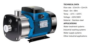 Pompa Centrifuga Industriale Orizzontale in Acciaio Inox, Grande Portata e Alta Prevalenza, Modello BW8-4 - Product Image 5