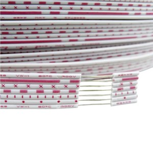 PH2.0 XH2.54 Cable de cinta flexible plano Cable de dirección opuesta de doble cabeza Rojo Blanco 10cm 20cm 30cm 2P 3P 4P 5P-10P 12P - Product Image 1