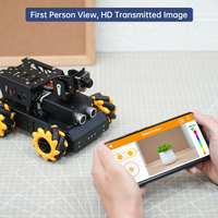 Voiture robotique éducative Hiwonder TurboPi AI Vision Line Follower avec roues Mecanum, caméra 480P et 2DOF pour Raspberry Pi