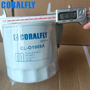 ไส้กรองน้ำมันเครื่องดีเซลประสิทธิภาพสูงรุ่นใหม่ CORALFLY ได้รับการรับรองมาตรฐาน ISO/TS 16949 รุ่น JX1008A LF16118 P959219 B7370 SO115 - Product Image 2
