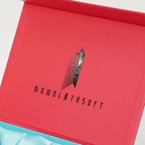 Boîte d'emballage magnétique en carton recyclable rouge avec logo personnalisé, vente en gros, boîte cadeau de luxe de grande taille - Product Image 5