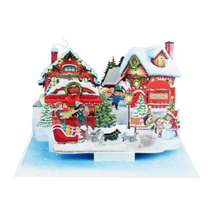 Carte de voeux de Noël Pop Up 3D unique, carte de vacances artisanale créative pour les commandes de cadeaux d'affaires - Product Image 4