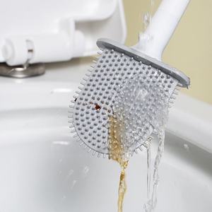 Brosse WC murale à long manche en silicone, facile à nettoyer, idéale pour la salle de bain (vente en gros) - Product Image 5