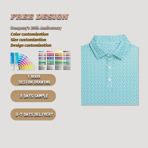 Logotipo personalizado de manga corta transpirable absorción de transpiración secado rápido Golf Polo 67 poliéster 28 rayón 5 Spandex camiseta - Product Image 1