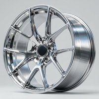 Nouvelles jantes en alliage d'aluminium forgé noir JWYC 1621 PCD 5x120/114.3/112 ET30 à rayons multiples, pour rétrofit/amélioration, avec boulons et garantie de 5 ans