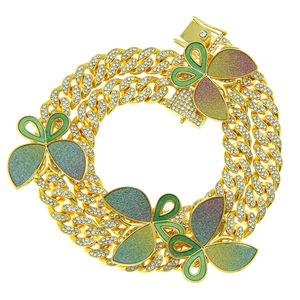 Collar de Mariposa de Aleación con Diseño Simple y Personalizable, Cadena Cubana, Estilo Hiphop, Joyería de Moda al por Mayor, ¡Venta Caliente! - Product Image 4