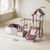Juguete de Escalada Multifuncional para Interiores, Ecológico, Combinado con Tobogán, para Bebés, Equipo de Entrenamiento Sensorial, Marco de Escalada para Niños