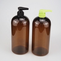 Flacon cosmétique en plastique avec pompe à shampooing à verrouillage gauche-droite