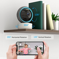Caméra de surveillance pour bébé OEM 3MP 360° °   Caméra de sécurité domestique WiFi avec vision nocturne PTZ, audio bidirectionnel et détection de mouvement