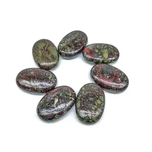 Wholesale natural gemstone dragon blood palm crystal polished Ellipses healing dragon blood stone crystal palm