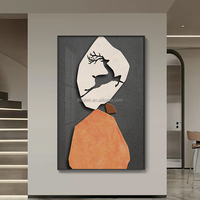 Art mural animalier extra large Décoration intérieure Peinture de luxe 7 chevaux au galop Impression numérique aquarelle