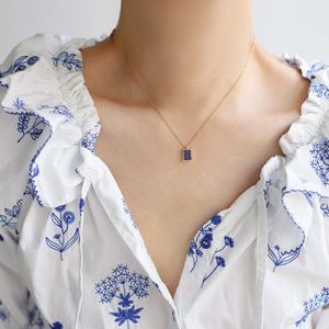 Nuevo Collar de Cadena Corta con Cuentas de Piedra Lapislázuli Azul Natural, Joyería Hecha a Mano, Chapado en Oro de 18k, Acero Inoxidable - Product Image 2